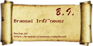 Brassai Iréneusz névjegykártya